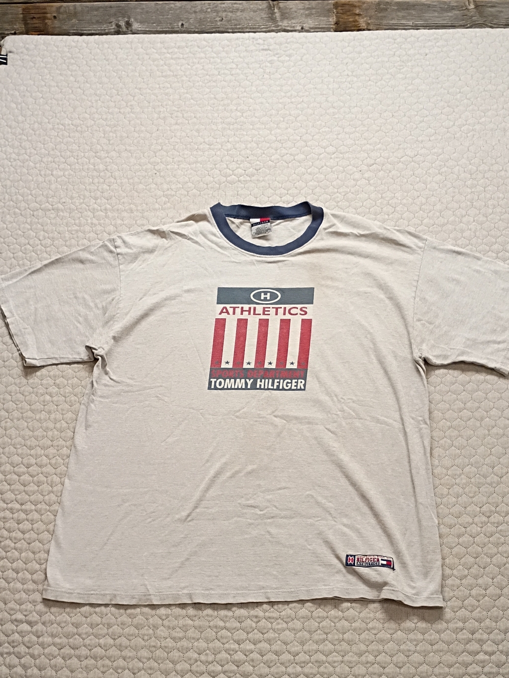 Vintage 90s Tommy Hilfiger Athletics Men's XL TEE Shirt Relaxed Fit- PLEASE READ